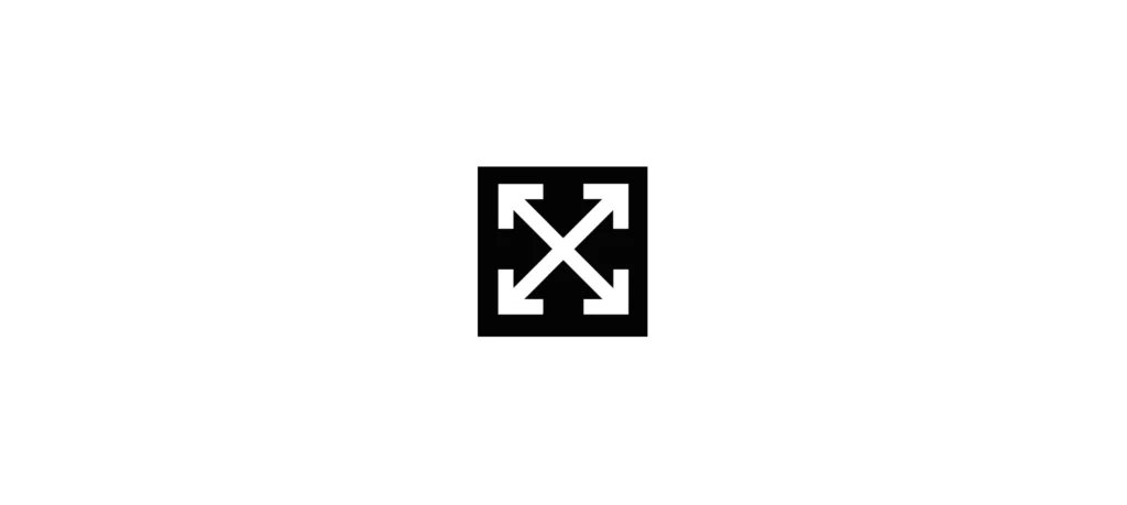 Logo van Off-White in zwart
