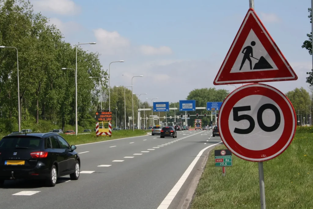 Roadworks on the A325 near Arnhem